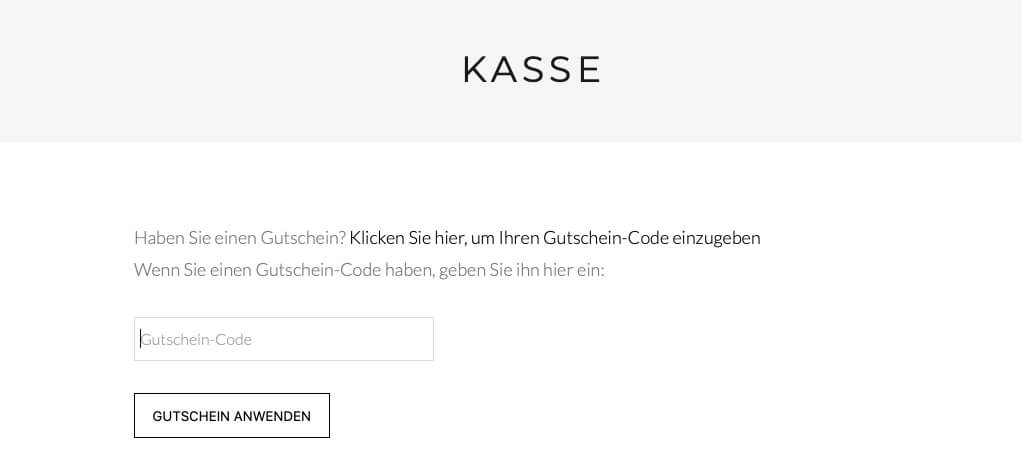 Gutschein einlösen Schritt 2