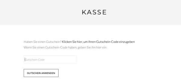 Gutschein einlösen Schritt 2