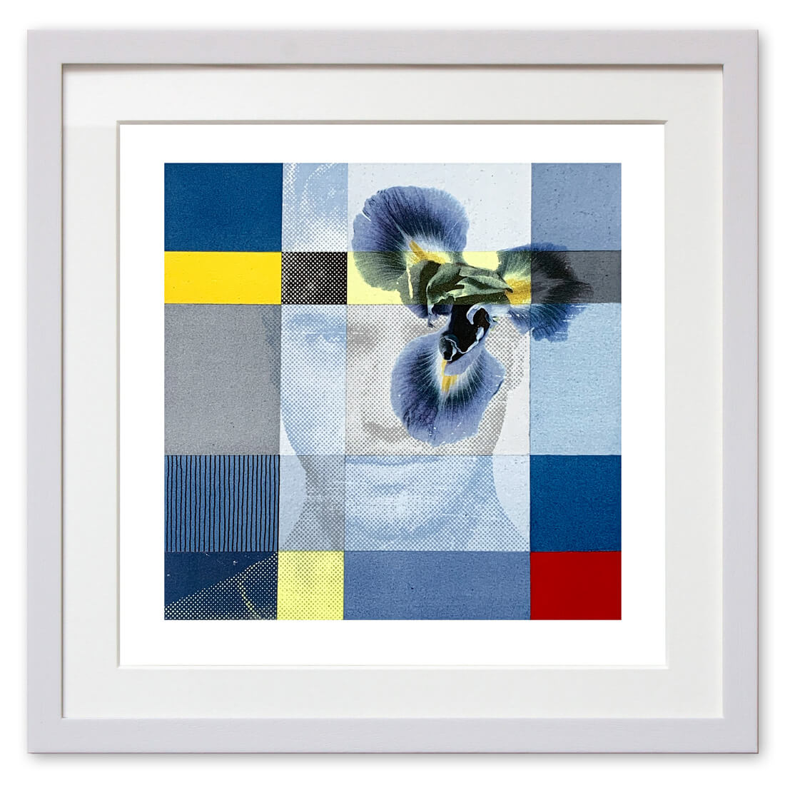 Qunstwerk - Malerei gerahmt | Sag mir wo die Blumen sind - Acryl, Transfer und Tusche auf Papier